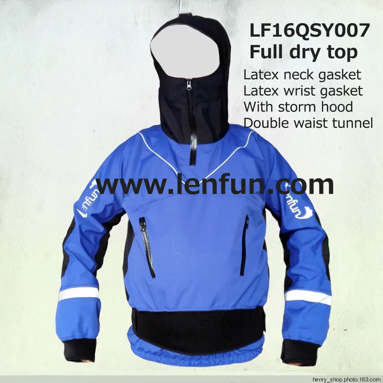 UNISEX lenfun dry top with latex neck/wrist gasket kayak  canoeing dry jacket WHITEWATER FLATEWATER PADDLE RAFTING