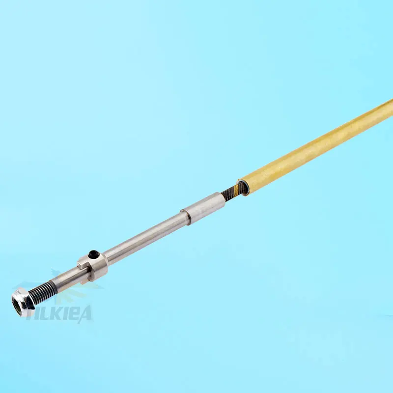 عمود مرن 6.35 مللي متر 1/4 بوصة بطول حوالي 600 مللي متر ، كابل عمود مرن 500 مللي متر ، يسار/يمين مع أنبوب نحاسي لقارب الغاز Nitro Rc