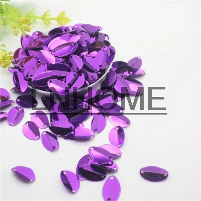 1000pcs 8*13mm Cup Oval Folded Sequins Horse Eyes Shape For Crafts Loose Paillettes Diy Wedding Sewing Accessories Purple