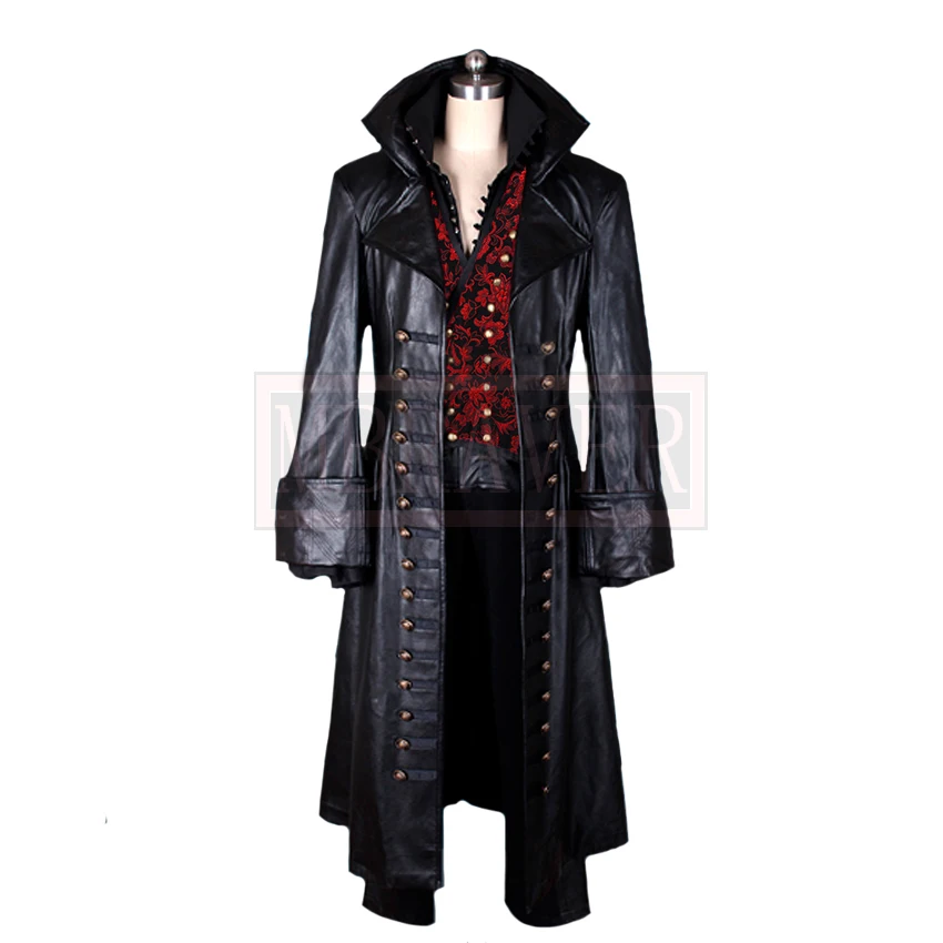 Once Upon a Time Killian Jones Captain Hook Cosplay Costume Pirate Hook Cosplay Halloween Uniform Outfit Custom Made Any Size image 2