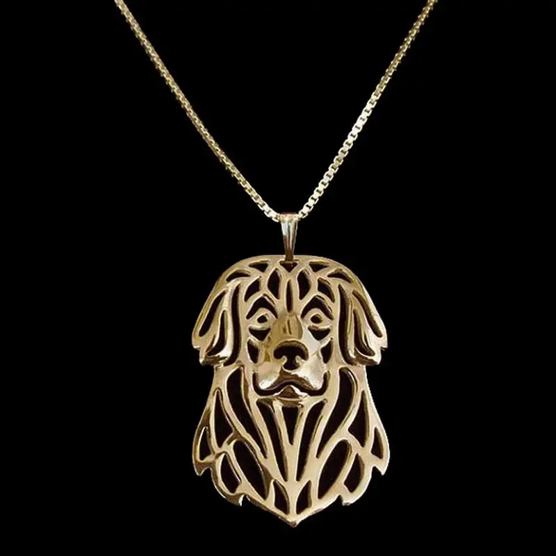 Women's Jewelry Alloy Leonberger Necklaces Lady Metal Pet Dog Pendant Necklace