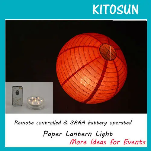 Free Shpping Sale (96pieces/lot) battery operated remote controlled  LED Paper lantern lights Chinese paper lantern decor light