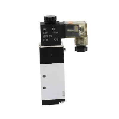 Válvula Solenoide de Control de potencia neumática, dispositivo de 2 posiciones, 5 vías, DC24V, 2,8 W, 4V110-06