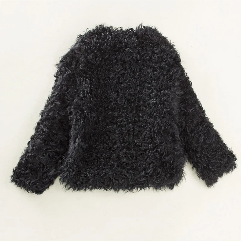 short lamb fur coat Short paragraph dark buckle wool 100%natural furreal fur coat real fur coats for women winter coat women