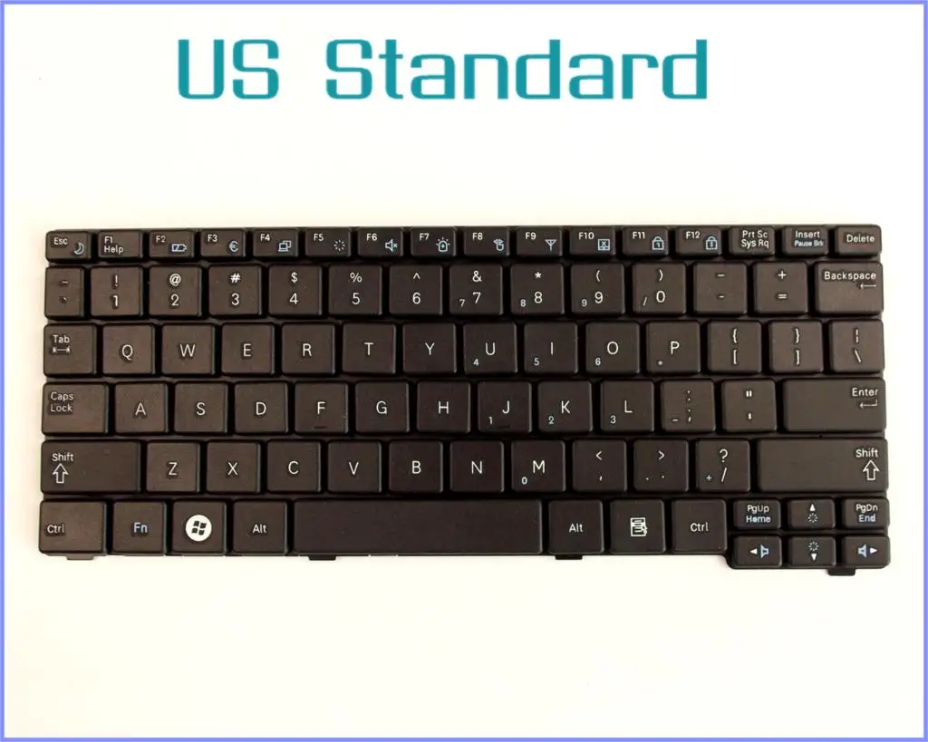 US English Version Keyboard for Samsung N128 N145 N148 N150 NB30 N143 NB20 NB128 N148P NB30P Laptop