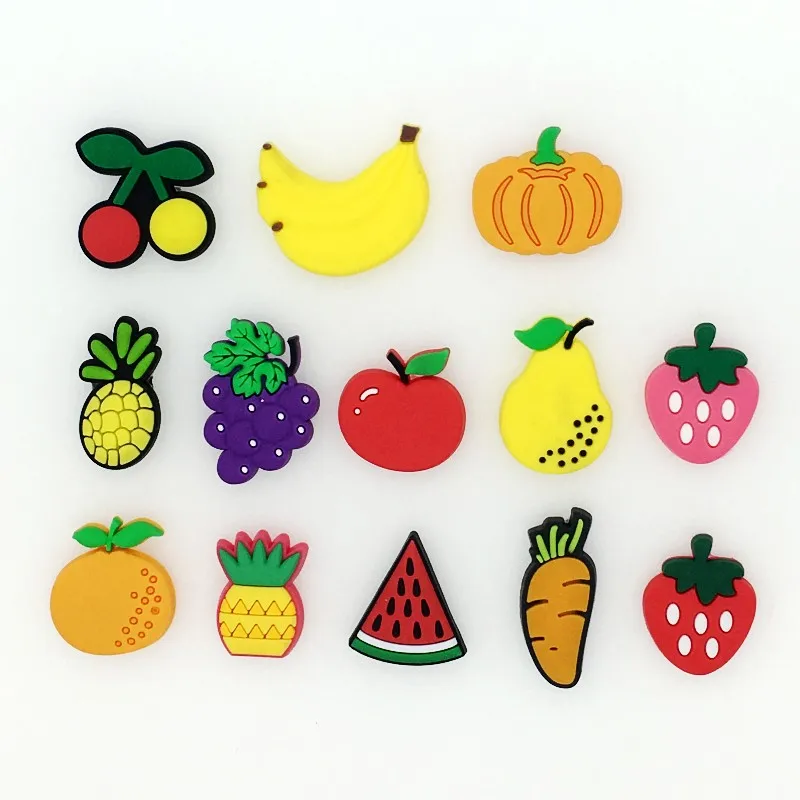 10 PCS Fruit/Vegetable Flatback Soft PVC DIY Craft For Hair Accessory/Brooch/Keychain/Bookmark/Glasses Frame Promotion Gift