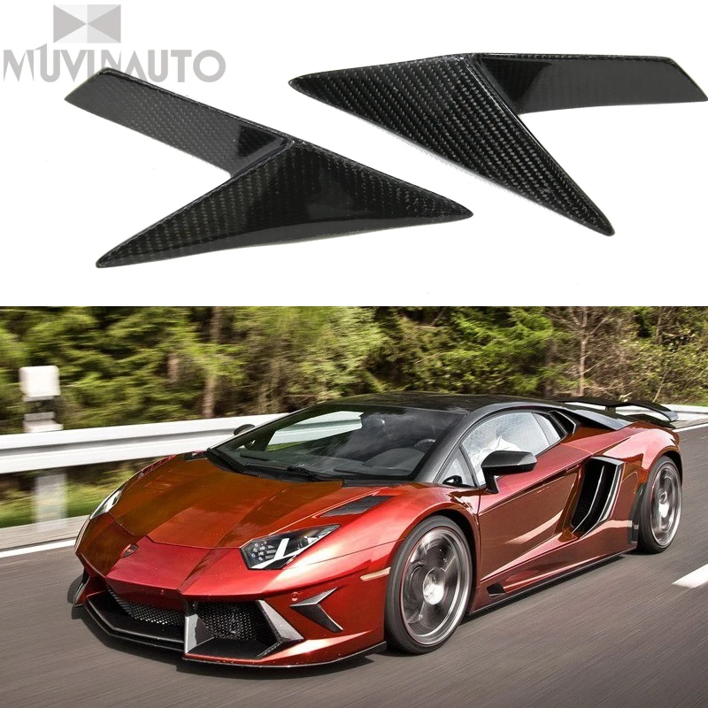 

For Aventador LP700-4 Front & Radiator Grills For Lamborghini LP700-4 Carbon fiber Leading wind blade Front bumper air knife