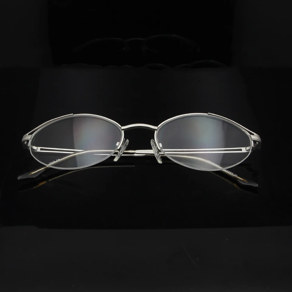 Metal Half Rim Optical Frame Glasses Women Spectacles Frame Eyeglasses Men Oval Clear Lens Lunette Femme Eyewear Accessories