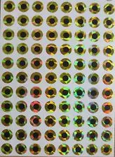 500pcs 3mm Gold 2D Flat Paper Stick-On Fishing Lure Eyes Jigs Crafts Dolls