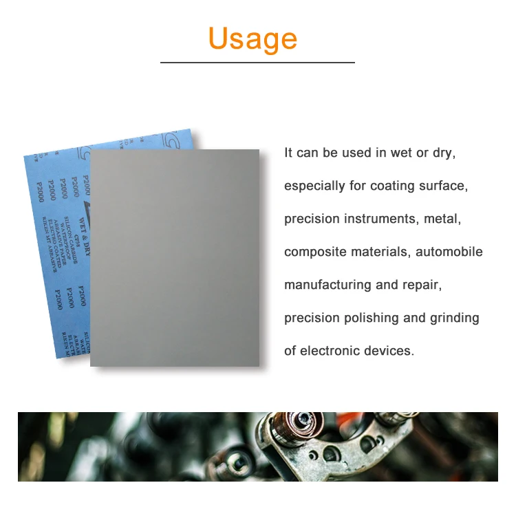 5 Sheets CP38 Waterproof Sandpaper Abrasive Paper Wet & Dry 1200 to 5000 Grits for Automotive Sanding Wood Furniture Finishing