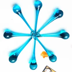 20pcs/lot 20*80mm Aqua Glass Raindrop Hanging Prisms Crystal Chandelier Pendants Beads Curtain Accessories Home/ Bar Decoration