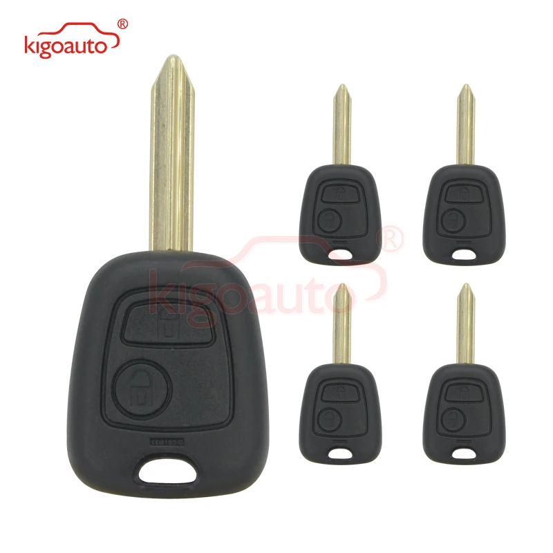 

Kigoauto 5pcs Remote Key Shell for Citroen Peugeot 2 Button SX9