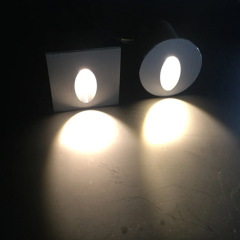 Led Sconce Lamps 85-265v 1w 3W Recessed Led Stair Light Wall Lights In Step / Aisle Lamps Embedded Concrete Walls Lighting