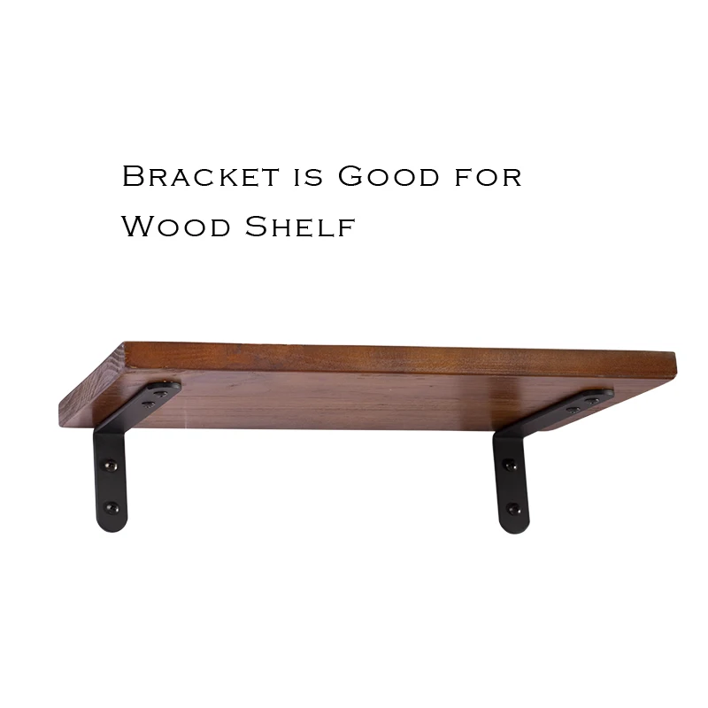 90 degree L Bracket For Shelves silver black color wood shelf bracket Heavy Duty wall shelf support image 6