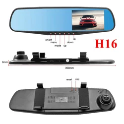 HGDO 4.3' Rearview Mirror with Camera Car DVR Dual Lens Dash cam  Full HD 1080P Video Recorder Mirror Avto dvrDvr