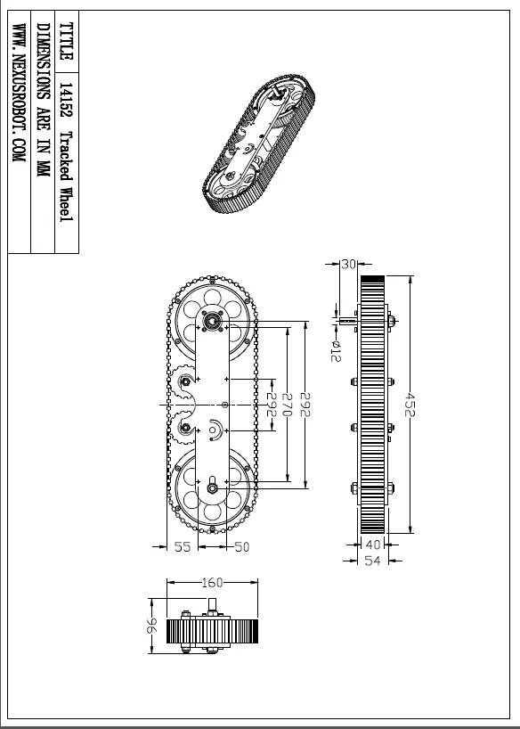 A set of large tracked wheel(Tank wheel) 2pieces 14152