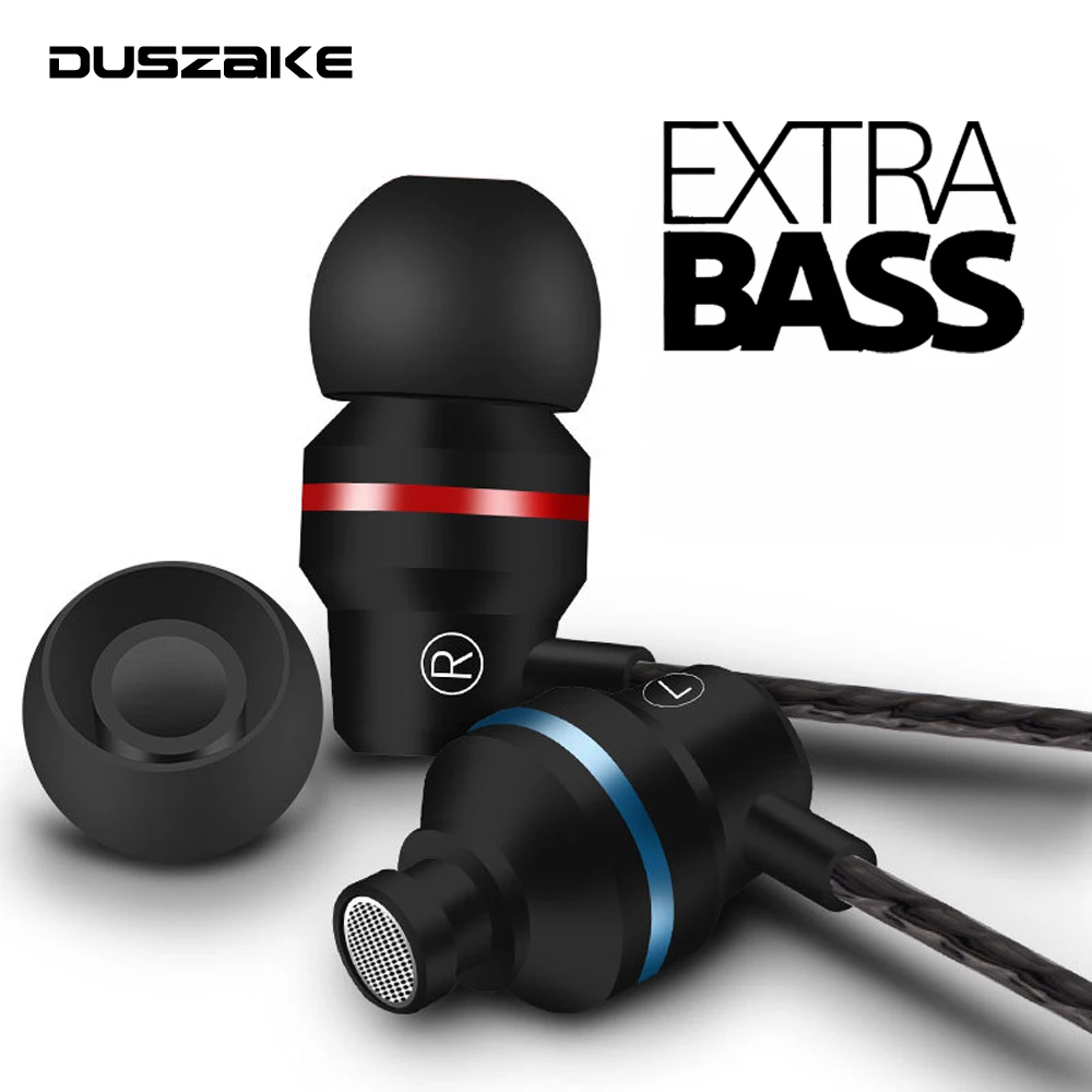 DUSZAKE-Tai Nghe Dành Cho Xiaomi Tai Nghe Chụp Tai Cho Điện Thoại Bass Tai Nghe Kim Loại Có Dây Tai Nghe HiFi Tai Nghe Có Mic Dành Cho samsung