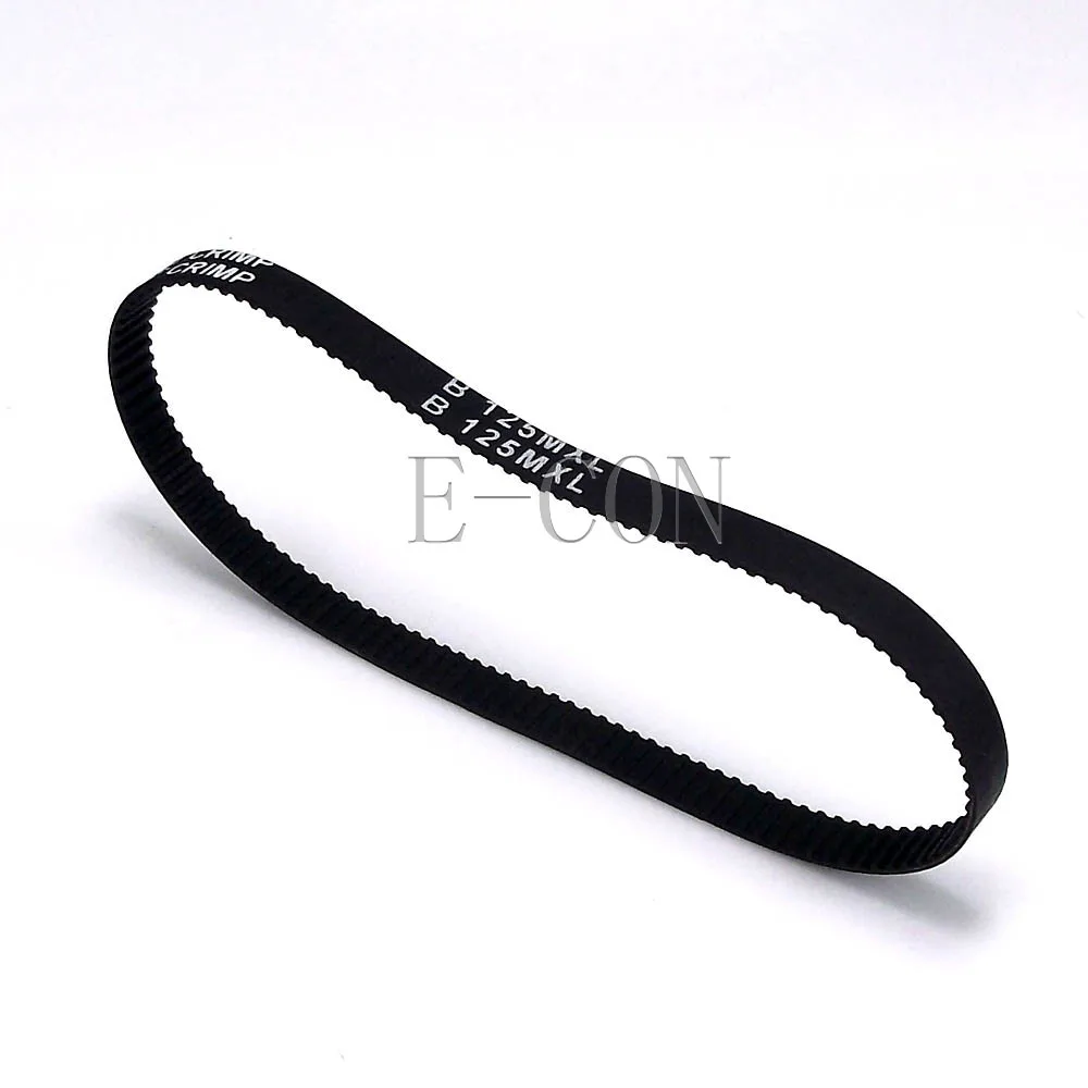 1pcs 100MXL Timing Belt 125Tooth Black Cogged Rubber Geared 6mm/10mm Width B125MXL