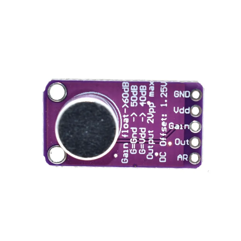 MAX9814 Microphone AGC Amplifier Board Module Auto Gain Control for Arduino Programmable Attack and Release Ratio Low THD