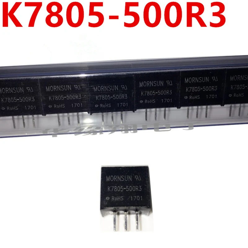 100% New Original MORNSUN Power module K7805-500R3 Input 6.5-32VDC output 5V 0.5A  10Pcs Power isolation module