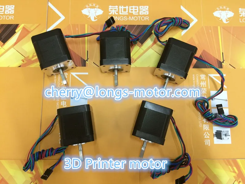 

Longs Motor 5PCS Nema17 D-shaft Stepper motor / stepping Motor 1.5A 75oz.in 4-Lead 17HS5415P1-X Reprap 3D Priner / CNC Wind