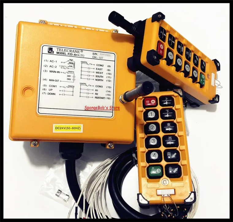 

F23-A++ DC24V ACIndustrial Radio Remote Control Hoist Crane Control Lift Crane 2x Transmitter + 1x Receiver