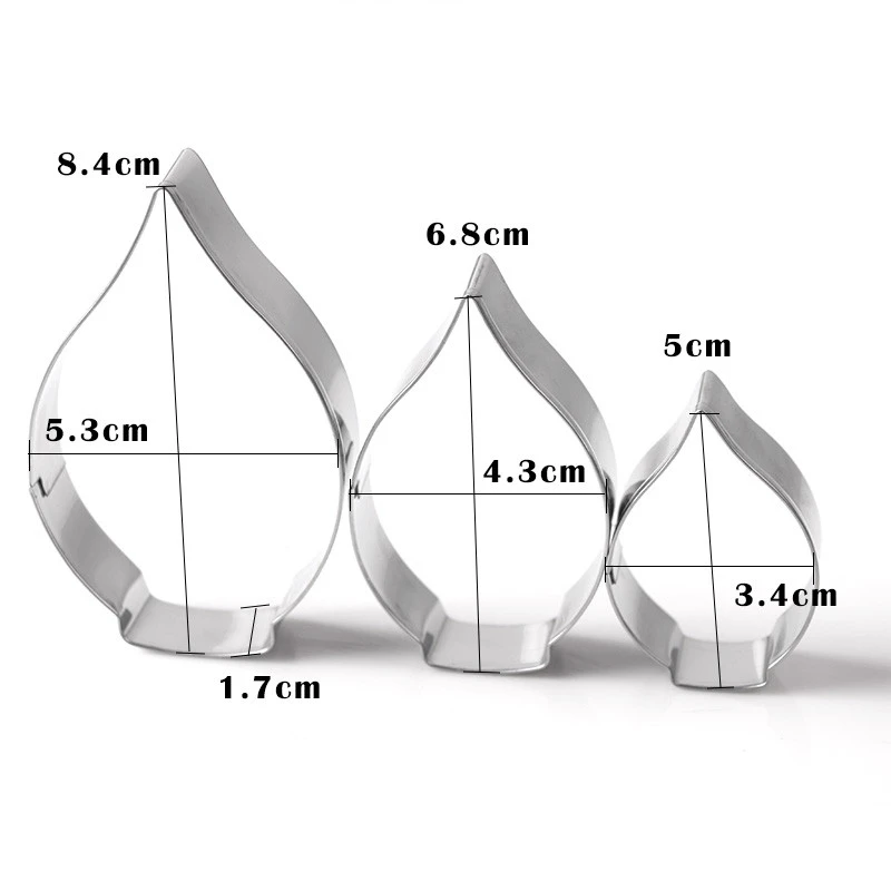 3pcs/set Calla Lily Cookie Cutter 3D Sugarcraft Fondant Cake Pastry Biscuit Baking Mold DIY Cake Decorating Tools E875
