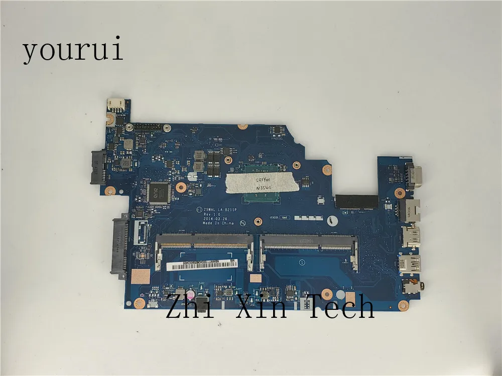 

yourui NBMNY11003 NB.MNY11.003 Z5WAL LA-B211P For Acer Aspire E5-511 E5-511P Laptop Motherboard With N3540 CPU DDR3