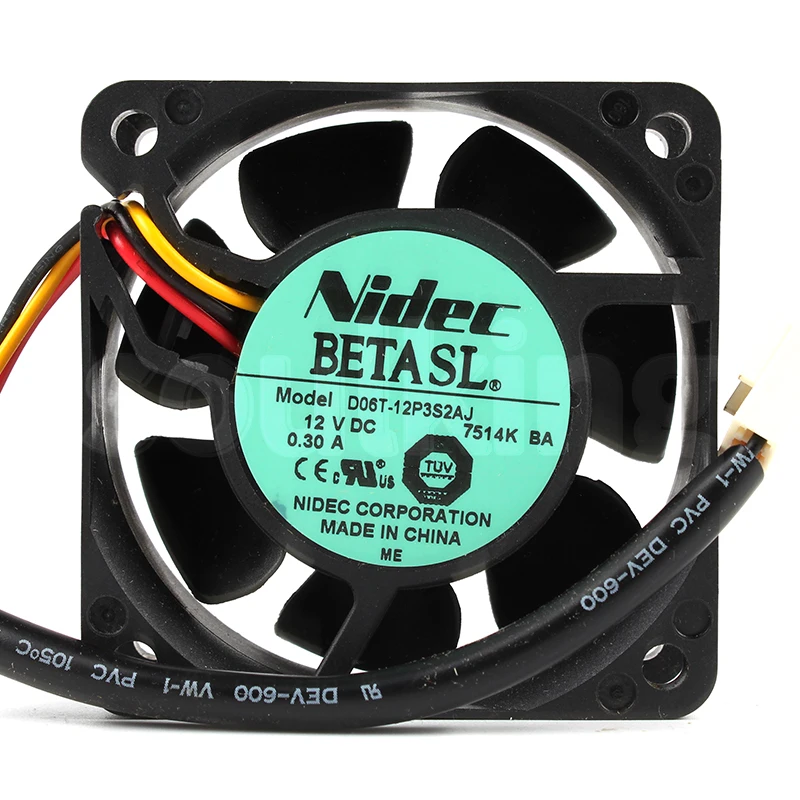 NEW NIDEC 6025 DC12V 0.30A frequency D06T-12P3S2AJ LED cooling fan