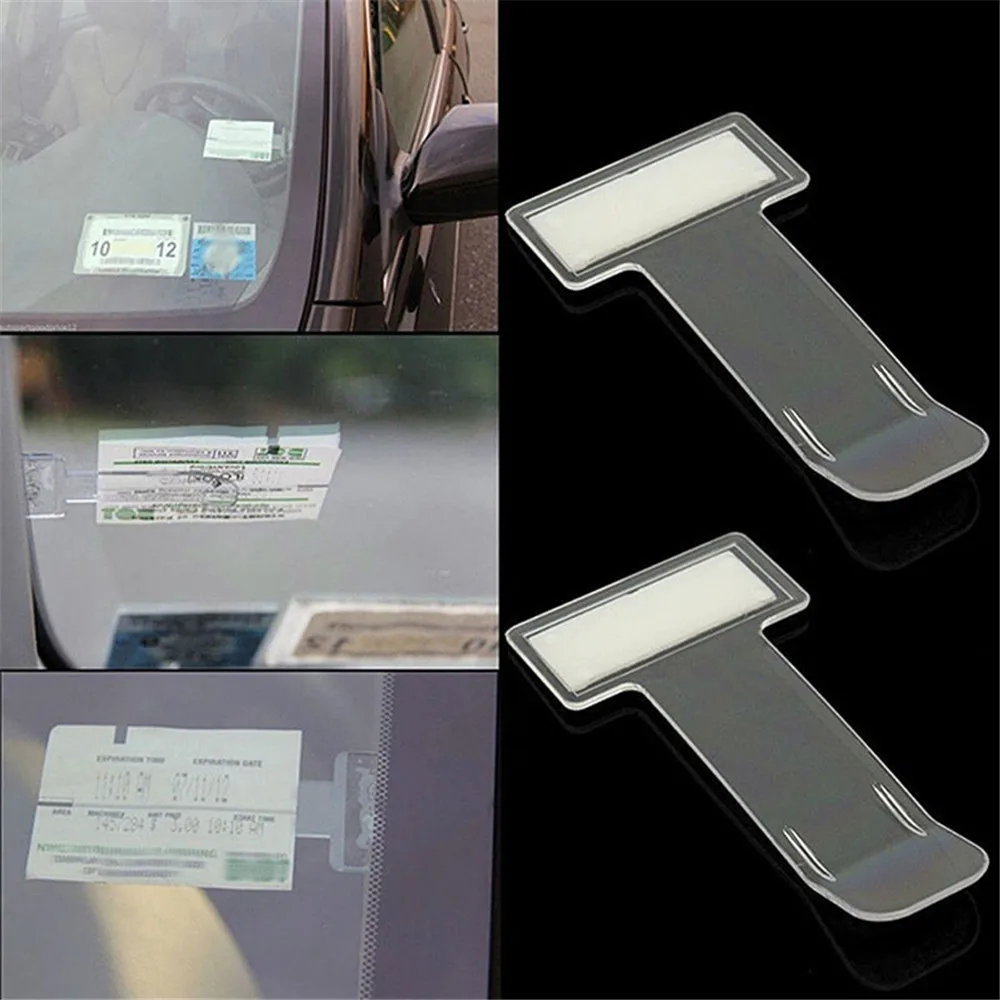 

Chunmu Car Vehicle Parking Ticket Permit Holder Clip Sticker Windscreen Window Fastener Stickers Kit Car Accessories