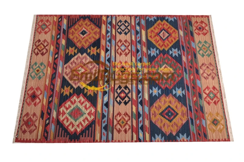 

handmade wool kilim rugs living room rug bedroon bedside blanket corridor Mediterranean style FC60gc131yg4