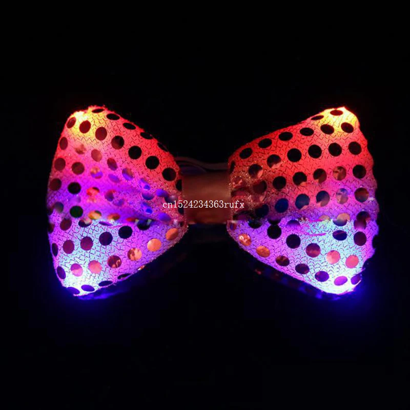 

50pcs LED Neck tie Light Up Bow Ties Luminous Blinking Ties Birthday Party Supplies Wedding Christmas Decoration