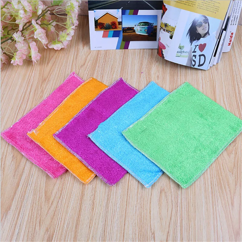 10 Pcs Neue Ankunft Küche Reiniger wipping lumpen effiziente Bambus Faser Reinigung Tuch hause waschen gericht Tuch