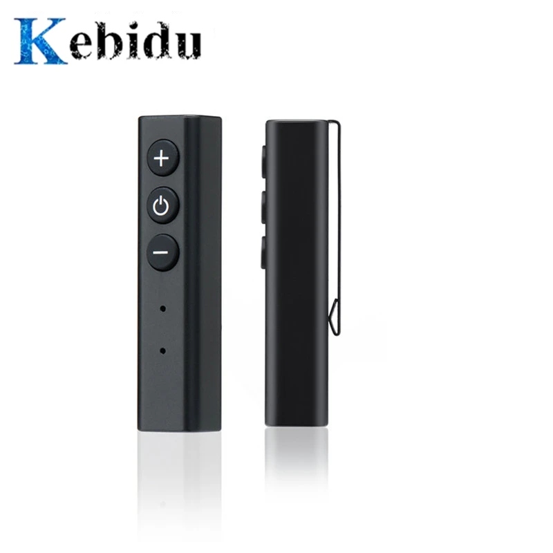 Kebidu Pen Clip Bluetooth 4.0 Receiver Headphone Adapter for Smartphone Handsfree Wireless Music Adapter for Wired Headsets