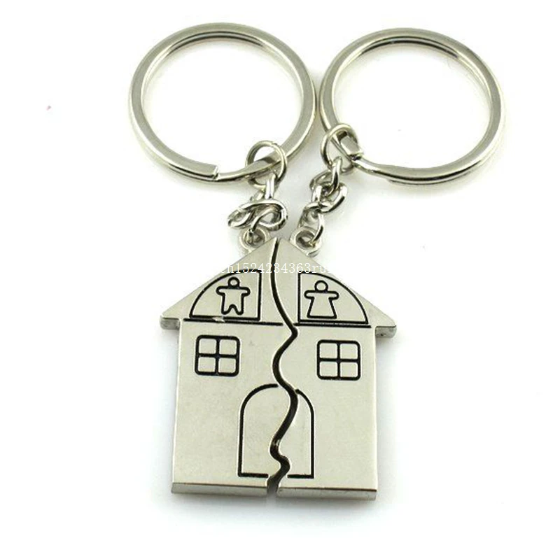 

100sets zinc alloy house keychain sets wedding gift party favors and cheap giveaway gifts for guest