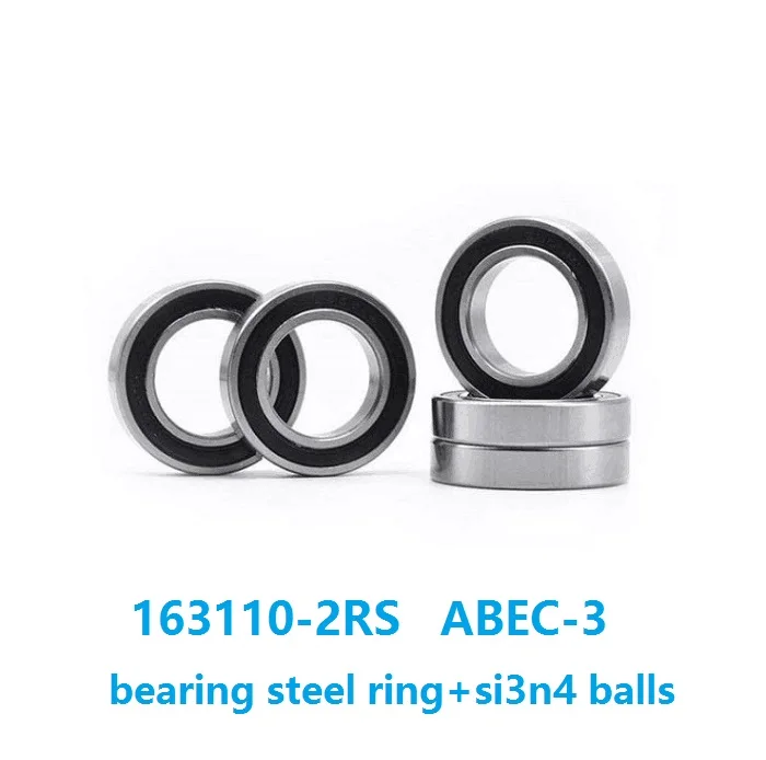 High Quality ABEC-3 163110-2RS 16x31x10 mm bearing Steel Si3n4 ceramic bearing 163110 2RS RS for bicycle bottom bracket 16*31*10