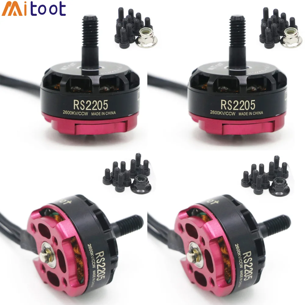 4PCS Mitoot  RS2205 2300KV 2600KV 2205 CW/CCW 3-4S Brushless Motor for RC FPV Racing Drone Quad Motor FPV Multicopter With Box