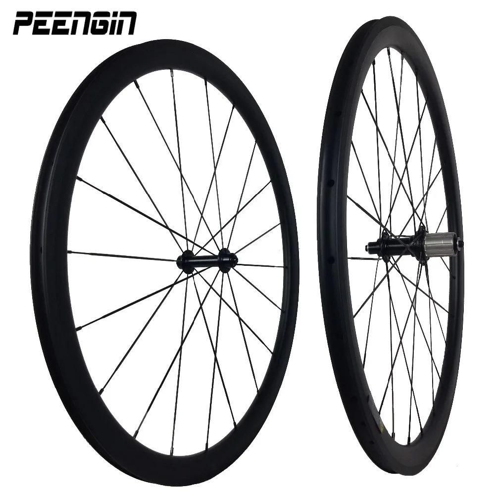 Hot Sale 700C 38mm Tubular Carbon Road Bicycle Wheelset Cycling Wheels 23mm Width With Powerway R13&R36 Hubs From Xiamen Factory