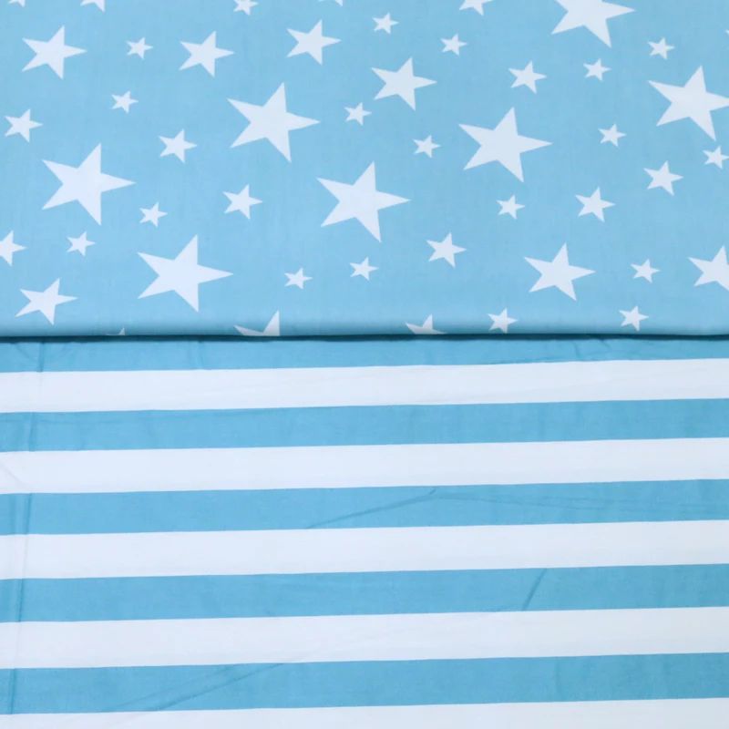 2.35 meters wide thick cotton twill cloth cartoon stars and Stripes Baby bed linen cotton printed cloth