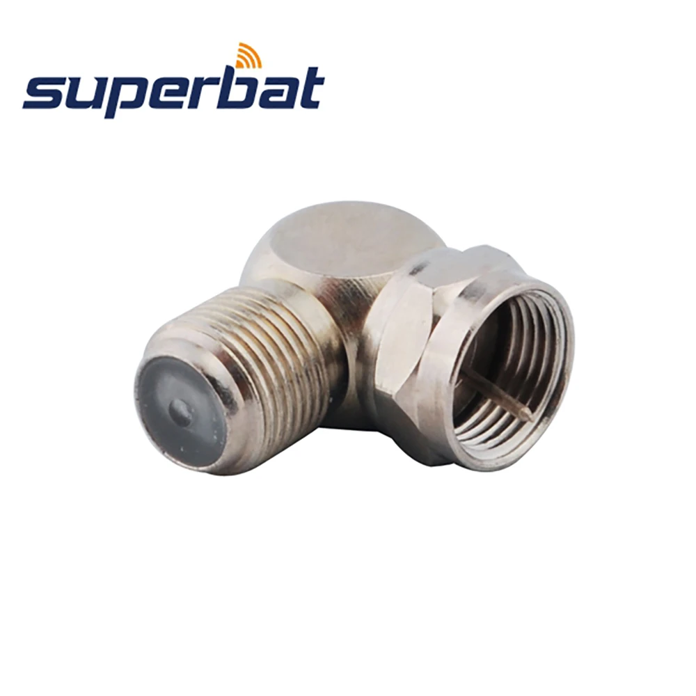 Superbat – adaptateur F mâle vers femelle, 5 pièces, connecteur Coaxial RF à Angle droit