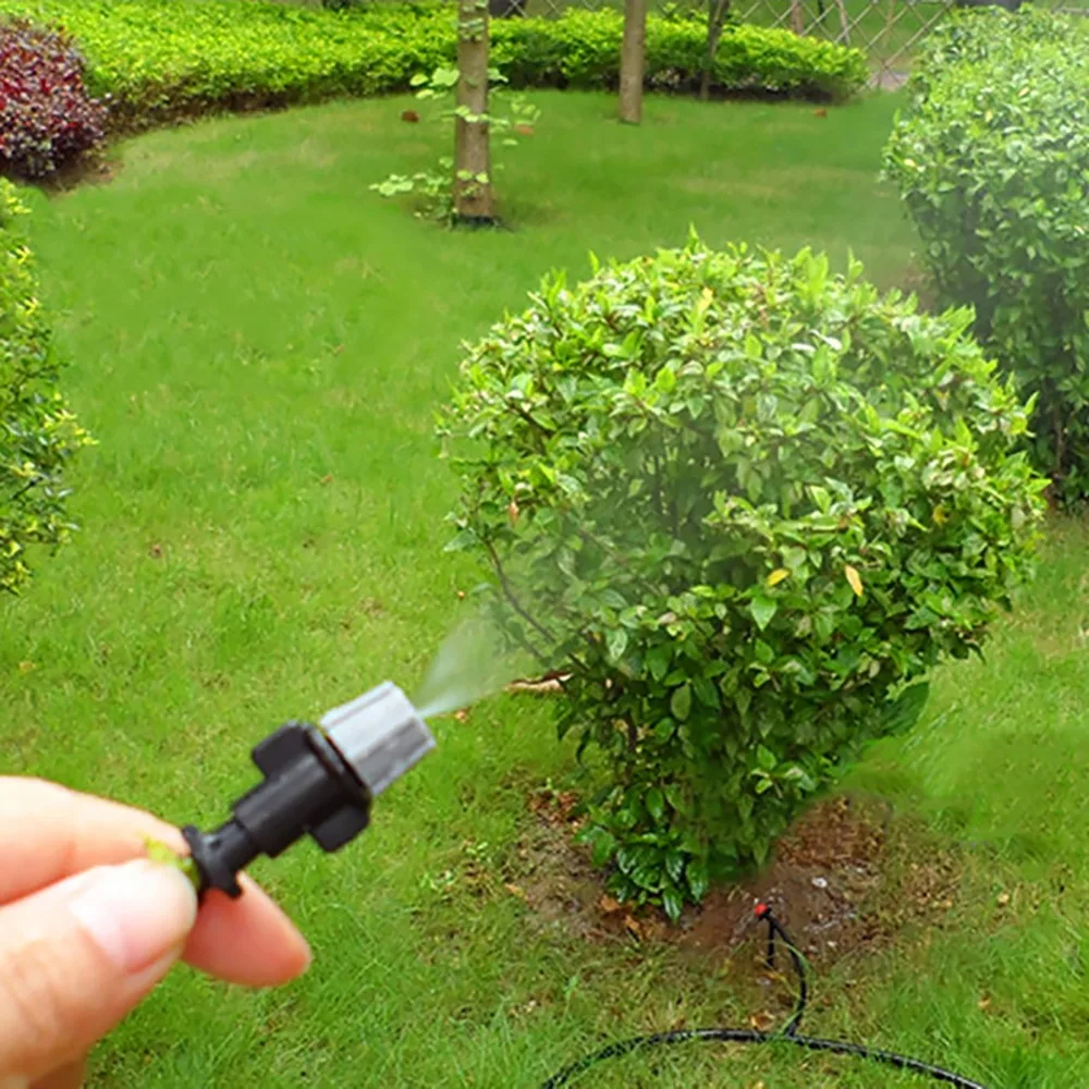 Gray Mist Nozzle Agriculture Irrigation system Spray nozzle Greenhouse Micro irrigation Water spray with 6 mm Interface 20 Pcs