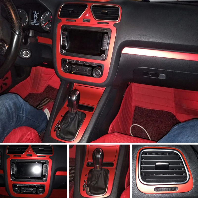 

Для Volkswagen VW Scirocco/EOS внутренняя Центральная панель управления дверная ручка наклейки из углеродного волокна Переводные картинки аксессуары для стайлинга автомобиля