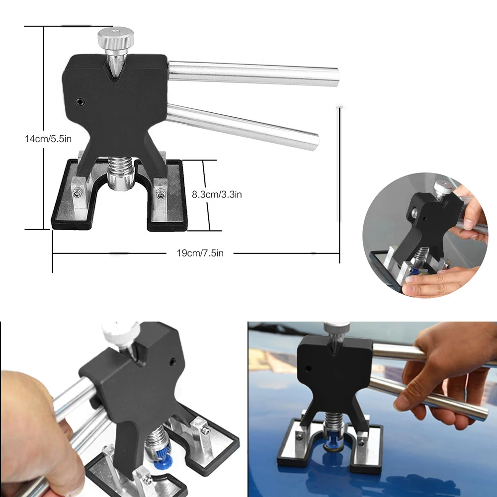 Herramientas de reparación de abolladuras sin pintura para carrocería de coche, Kit de reparación de abolladuras con extractor de pegamento, Kits de