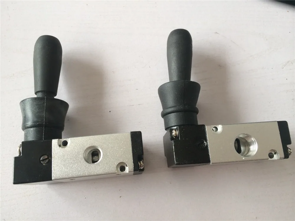 1x3 vie 2 posizioni 1/8 "BSP valvola pneumatica a leva normalmente chiusa 3H210-06