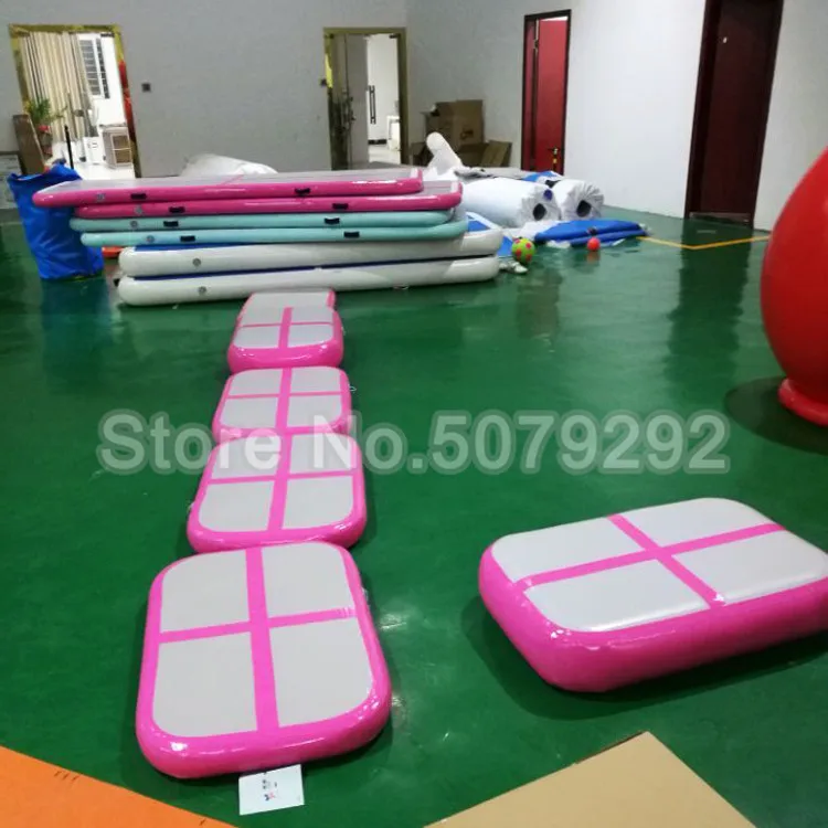 

China Inflatable Airtrack For Sale Mini Size Inflatable Gym Mat DWF 1*0.6*0.M Tumbling Pink/Blue/Red/Black Bouncing Mat Cheap