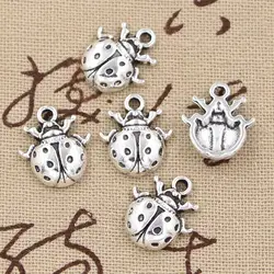 20pcs Charms Ladybug 16x14mm Antique Bronze Silver Color Plated Pendants Making DIY Handmade Tibetan Bronze Silver Color Jewelry