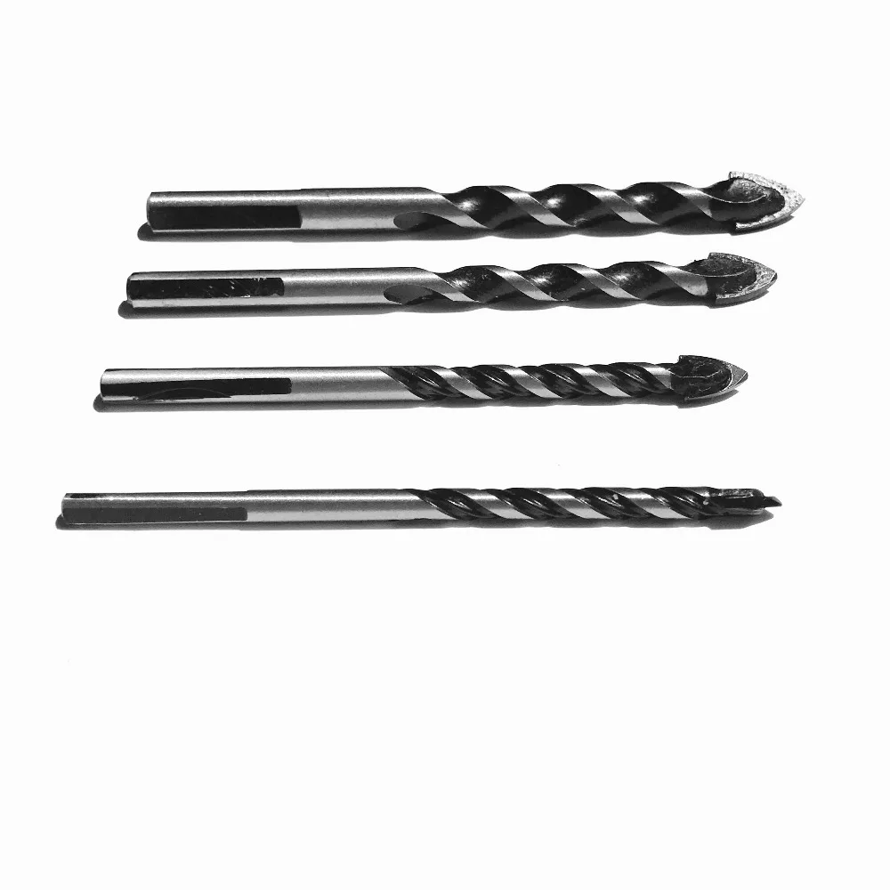 Cost sale of 5PCS/set of  6/8/10/12mm triangular shank multi-purpose tct tipped drill bits best choice for home decoration