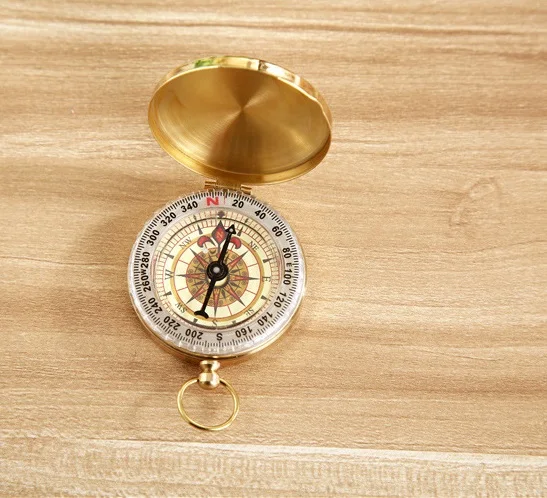 0 Flip compass compass needle outdoor multi-function metal compass with luminous pocket watch type