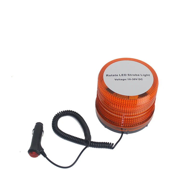 LED Magnetic 10-30V Highlights 72LED rotate Strobe flash Rotation Warning Lights Project Forklift Top Round Ambe Traffic Light