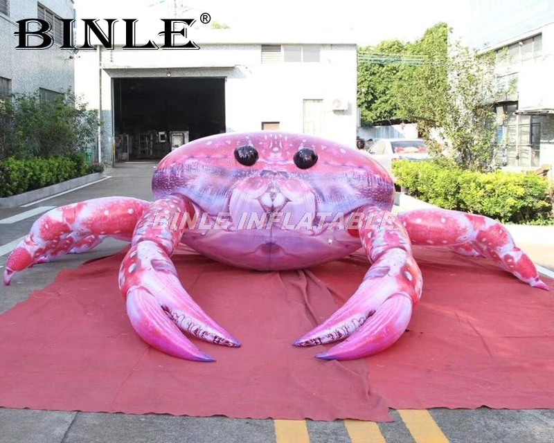 ขายร้อนหลังคาตกแต่ง Giant Inflatable Crab Inflatable สัตว์ทะเลสำหรับโฆษณา